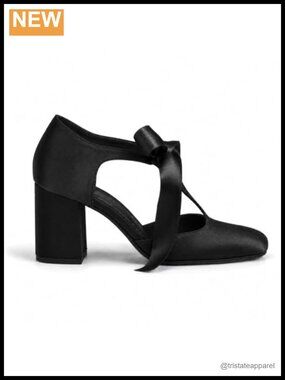 Mary Jane Block Heel Pumps Velvet Satin Dressy Heels